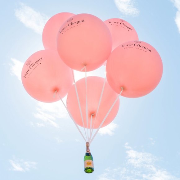 Veuve Clicquot Pink and Orange Party Balloons x 10 New XL - Picture 2 of 4